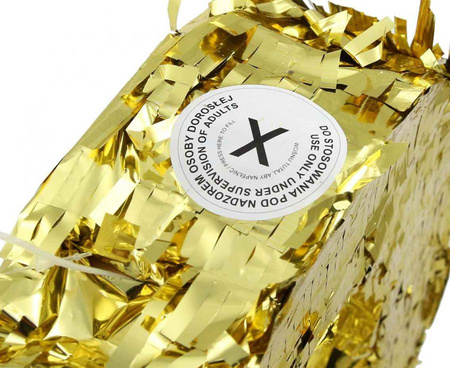 Piniata cyfra „30” metaliczna złota foliowa 50x40.5x8 cm urodziny