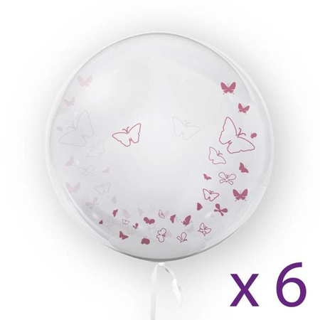 ZESTAW 6 SZT. – "MOTYLE" RÓŻOWY