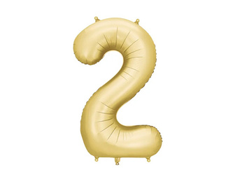 BALON FOLIOWY 2 CYFRA 86 CM ZŁOTY