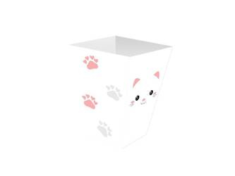 PUDEŁKA NA POPCORN SŁODKI KOTEK 6 SZT