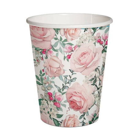 KUBECZKI PAPIEROWE GORGEOUS ROSES 0,25L 10SZT