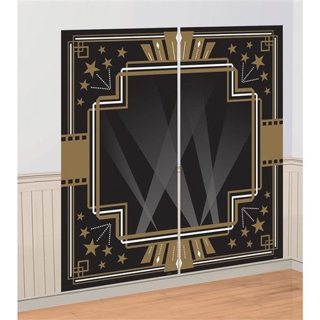 DEKORACJA NA ŚCIANĘ CZARNO-ZŁOTA