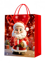 TORBA PREZENTOWA MIKOŁAJ Z PREZENTEM 14 X 12 X 6 CM