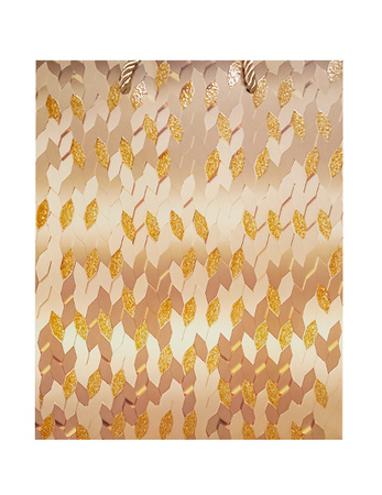 TORBA PREZENTOWA ZŁOTA BROKATOWA MOZAIKA 26X32X10 CM