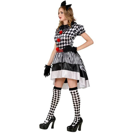 STRÓJ PANI HARLEQUIN KLAUN BŁAZEN
