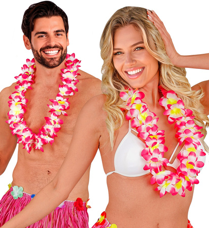 KWIATY HAWAJSKIE BIAŁO-RÓŻOWE