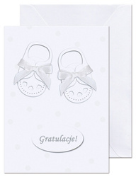 KARTKA Z OKAZJI NARODZIN UNIWERSALNA BIAŁA