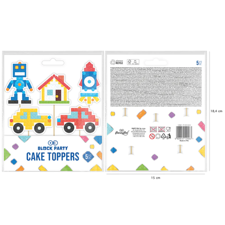 TOPPERY NA TORT KLOCKI 5 SZTUK