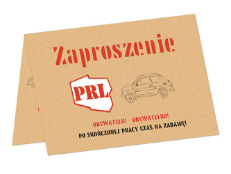 ZAPROSZENIA URODZINOWE PRL 6 SZT.