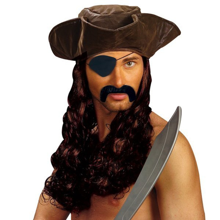 ZESTAW OPASKA NA OKO I WĄSY PIRATA