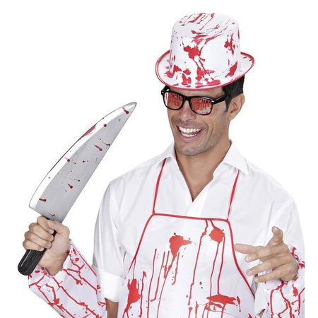 OKULARY MORDERCY ZAKRWAWIONE CZARNE HALLOWEEN 