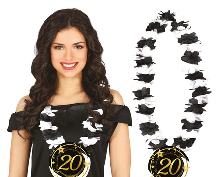 NASZYJNIK KWIATY HAWAJSKIE 20 URODZINY