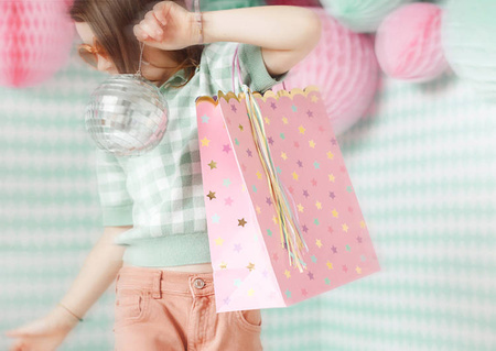 TOREBKA NA PREZENT GWIAZDKI RÓŻ