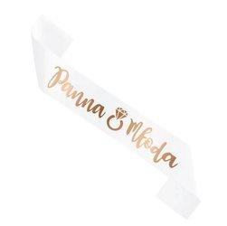 SZARFA PANNA MŁODA RÓŻOWE ZŁOTO