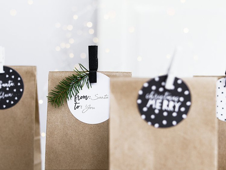 Zawieszki do prezentów, mix (1 karton / 40 op.) (1 op. / 12 szt.)