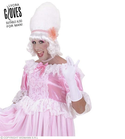 RĘKAWICZKI BIAŁE LYCRA 37 CM