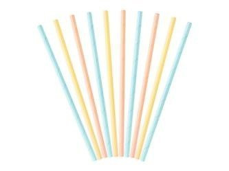SŁOMKI PAPIEROWE KOLOROWE 10szt.