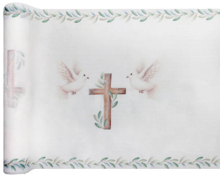 BIEŻNIK MUŚLINOWY KOMUNIA GOŁĘBIE KRZYŻ 28 X 300 CM