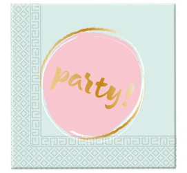 SERWETKI PAPIEROWE ELEGANT PARTY MIĘTOWE 33 x 33 cm 20 szt.