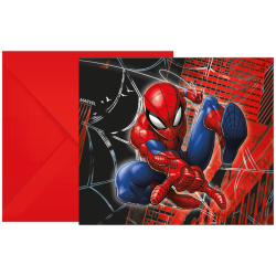 ZAPROSZENIA URODZINOWE SPIDERMAN 6 SZT