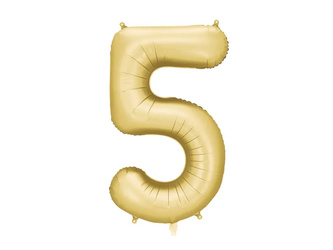BALON FOLIOWY CYFRA 5 ZŁOTA 86 CM