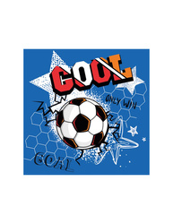 SERWETKI PAPIEROWE PIŁKA NOŻNA GRANATOWE 33 X 33 CM 20 SZT. URODZINY