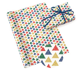 PAPIER DO PAKOWANIA KOLOROWE TRÓJKĄTY