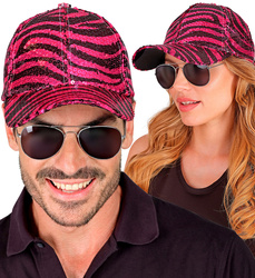 CZAPKA RÓŻOWE FALE CEKINOWA