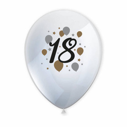 BALONY LATEKSOWE 18 URODZINY 30 CM 6 SZT