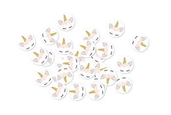 KONFETTI URODZINOWE PIĘKNY JEDNOROŻEC 36 SZT.