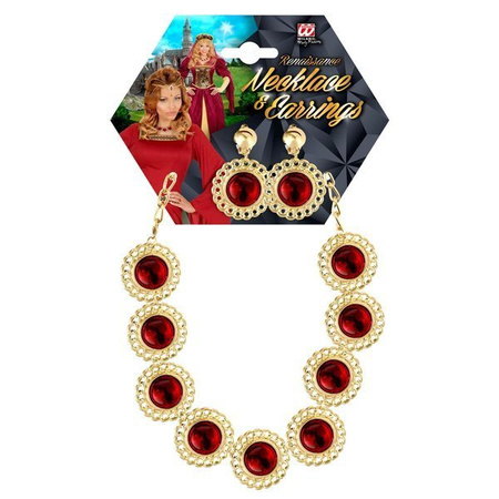 ZESTAW BIŻUTERII Z CZERWONYM OCZKIEM