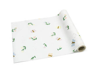 BIEŹNIK NA STÓŁ KWIATKI I MOTYLE 40 X 500 CM