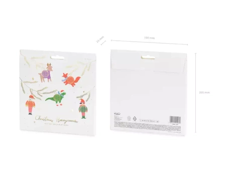 Bombki papierowe Świąteczne postacie,5 szt.