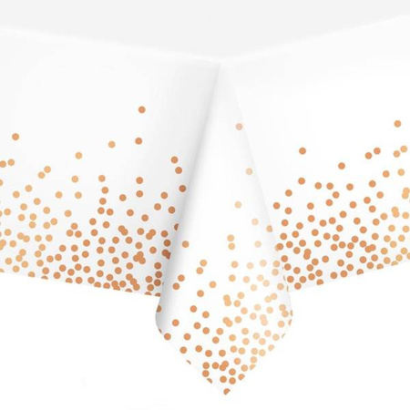 OBRUS W KONFETTI RÓŻOWE ZŁOTO