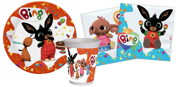 ZESTAW BING TALERZYKI+KUBECZKI+SERWETKI