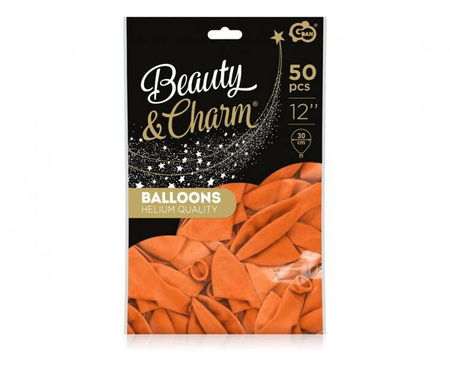 BALONY PASTELOWE POMARAŃCZOWE 30 CM 50 SZT.