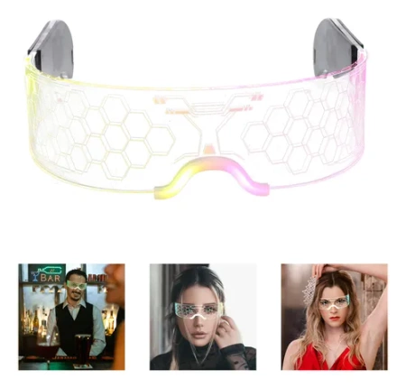  OKULARY PODŚWIETLANE LED CYBERPUNK