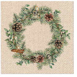 SERWETKI PAPIEROWE WIENIEC ŚWIĄTECZNY 33 X 33 CM