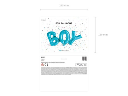 BALON FOLIOWY 67x29cm BOY NIEBIESKI
