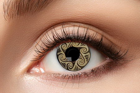 SOCZEWKI ROCZNE ZŁOTE GOLDEN SWIRLS