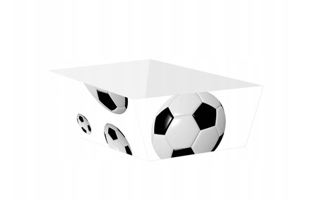 PUDEŁKA NA CHIPSY PIŁKA NOŻNA BIAŁE 4 SZT