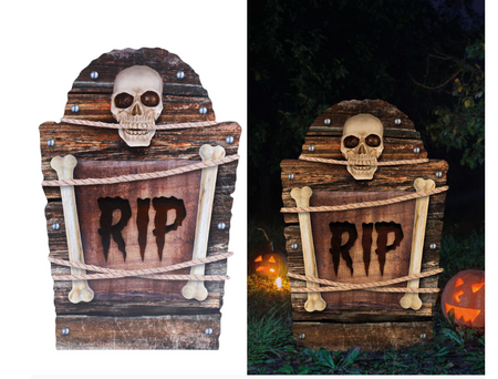 DEKORACJA GRÓB SZKIELETA RIP 56 CM HALLOWEEN