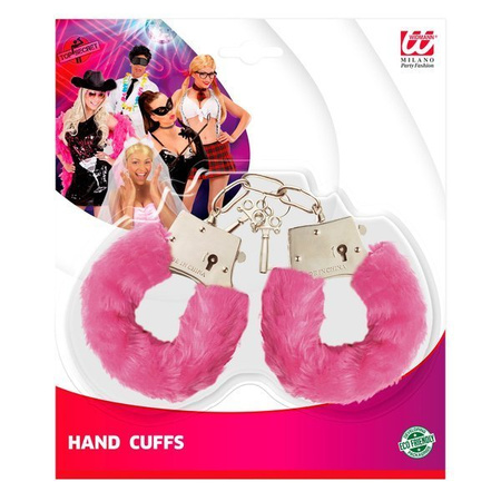 KAJDANKI FUTRZASTE RÓŻOWE 