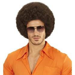 PERUKA AFRO BRĄZOWA