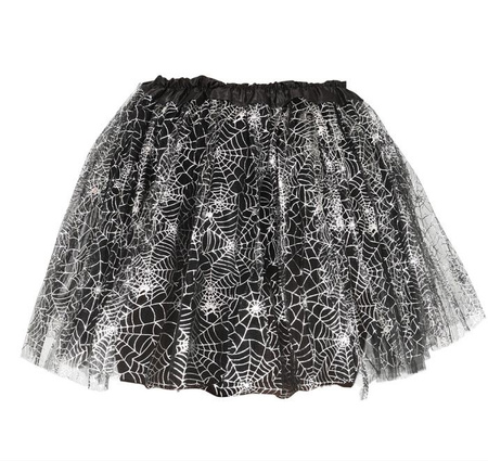 SPÓDNICZKA DZIECIĘCA TUTU CZARNA PAJĘCZYNY 30 CM