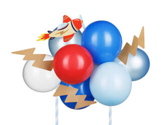 BALONOWY TOPPER NA TORT SAMOLOT 29 CM