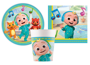 ZESTAW COCOMELON TALERZYKI+KUBECZKI+SERWETKI