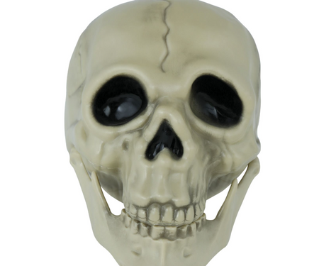 CZASZKA Z RUCHOMĄ SZCZĘKĄ 13 CM HALLOWEEN