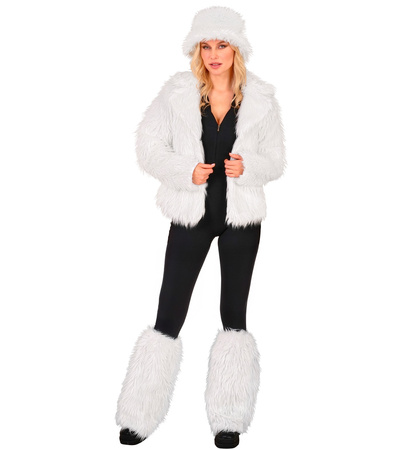 OCIEPLACZE NA NOGI BIAŁE FUTRZASTE