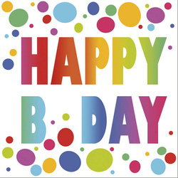 SERWETKI PAPIEROWE URODZINY 33 X 33 CM